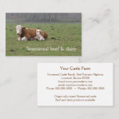 Eenmalige koe visitekaartje (Voorkant / Achterkant)