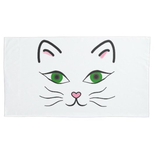 Eenmalige koninklijke hoofdzaak - Kat gezicht Kussensloop (Voorkant)