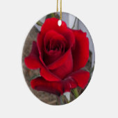 Eenmalige roodrozenversiering keramisch ornament (Rechts)