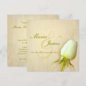 Eenmalige uitnodiging voor het bruiloft van de bru (Voorkant / Achterkant)