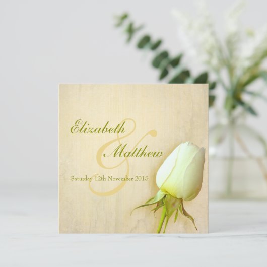 Eenmalige uitnodiging voor het bruiloft van de bru (Staand voorkant)