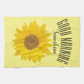 Eenmalige zonnebloem Goedemorgen Sunshine Theedoek (Horizontaal)