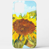 Eénmalige zonnebloem met wolken Case-Mate iPhone case (Achterkant)