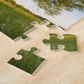 Eenmansboom in hooiveld op het Boerderij van Raymo Legpuzzel (Zijkant)