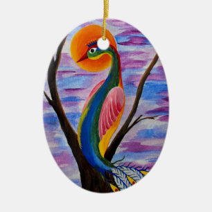 Eenmansvogel Keramisch Ornament