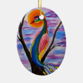Eenmansvogel Keramisch Ornament (Achterkant)