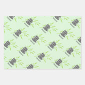 Eenmanszielen en bamboe plant, aangepast inpakpapier vel (Voorkant 2)