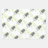 Eenmanszielen en bamboe plant, aangepast inpakpapier vel (Voorkant)