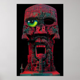 Eenogig God Ken Gage Fantasy Tiki Poster
