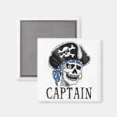 Eenogige piratenkapitein magneet (Voorkant / Achterkant)