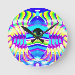 Eenogige ster Beast Ken Gage Psychedelische Kunst Ronde Klok