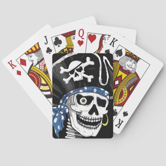 Eenoige Pirate Skull Pokerkaarten (Achterkant)