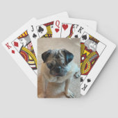 Eenoog kaarten spelende Pug (Achterkant)