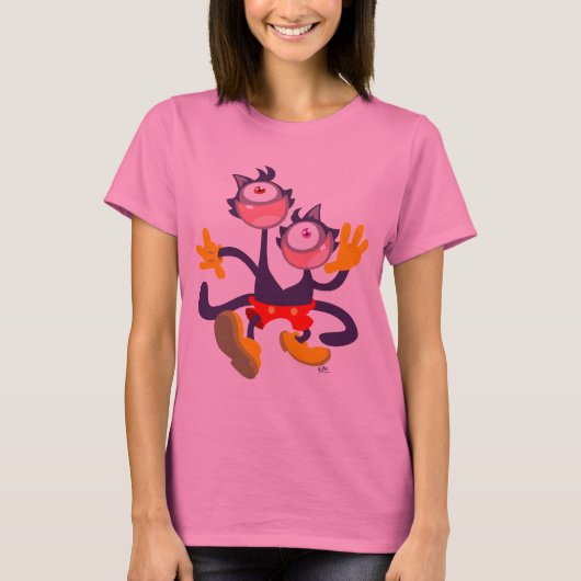 Eenoogkatten in tandem loop vrouwen T-shirt (Voorkant)