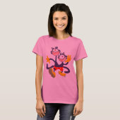 Eenoogkatten in tandem loop vrouwen T-shirt (Voorkant volledig)