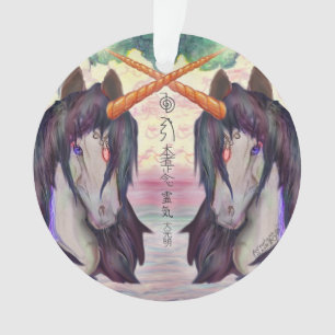 eenpaard pony equine pegasus ginged reiki ornament
