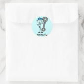 Eenpars-T-shirts en geschenken Ronde Sticker (Tas)