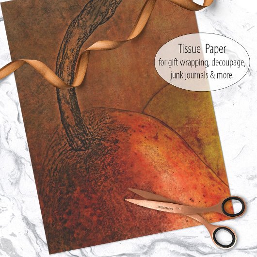 eenpeervruchtenschilderij tissuepapier