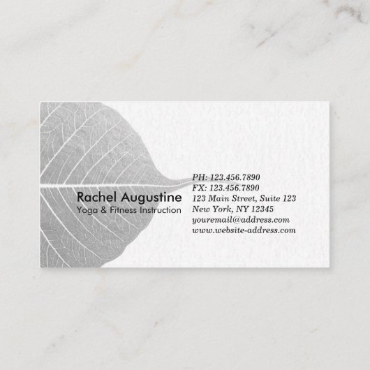 Eenpotige King Pigeon Yoga Instructor Class Pass Klantenkaartje (Achterkant)