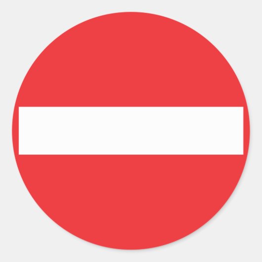 eenrichtingspictogram ronde sticker (Voorkant)