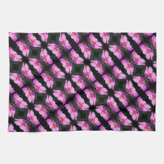 Eenroze Cosmos Flower Pattern Theedoek (Horizontaal)