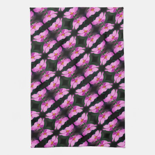 Eenroze Cosmos Flower Pattern Theedoek (Verticaal)