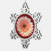 Eenroze kiezelbloem tin sneeuwvlok ornament (Rechts)