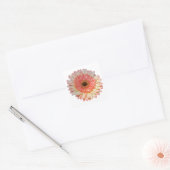 Eenroze kiezelbloem vierkante sticker (Envelop)