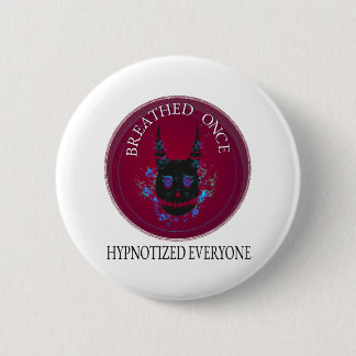 Eens Ademgehaald: Hypnotische Demonen Schedel Ronde Button 5,7 Cm