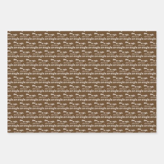 Eens een adelaar, altijd een adelaar.  cadeau inpakpapier vel (Voorkant)