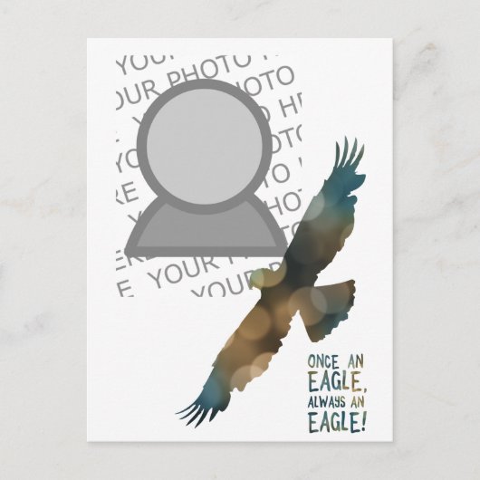 Eens een adelaar altijd een adelaar foto briefkaart (Voorkant)
