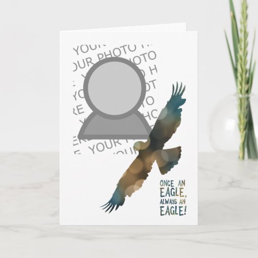 eens een adelaar altijd een adelaarsfoto kaart (Voorkant)