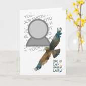 eens een adelaar altijd een adelaarsfoto kaart (Gele Bloem)