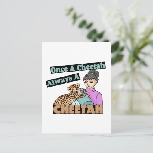 Eens een Cheetah Briefkaart (Staand voorkant)