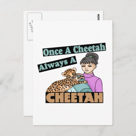 Eens een Cheetah Briefkaart (Voorkant / Achterkant)