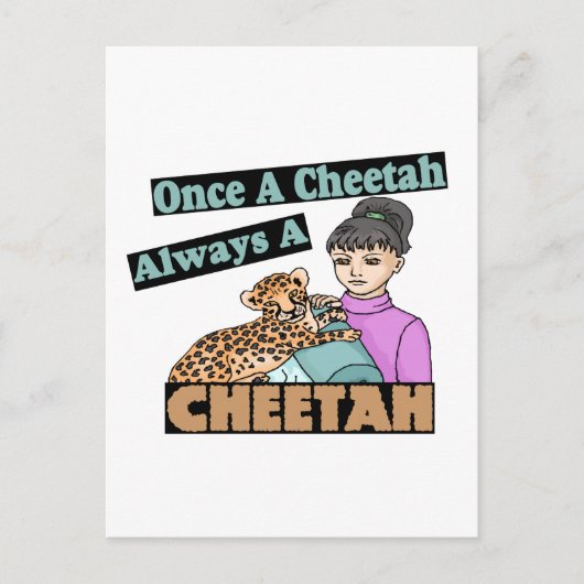 Eens een Cheetah Briefkaart (Voorkant)