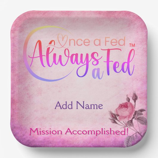 Eens een Fed altijd een Fed Papieren Bordje (Voorkant)