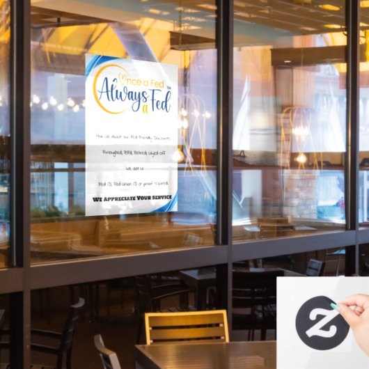 Eens een Fed altijd een Fed Raamsticker (Restaurant Raam)