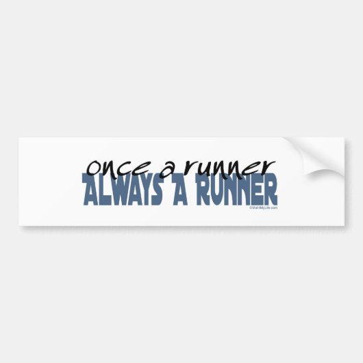 Eens een hardloper bumpersticker (Voorkant)