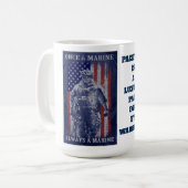 EENS EEN MARINE ALTIJD EEN MARINE KOFFIEMOK (Voorkant links)