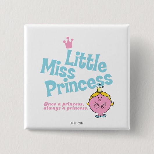 Eens een prinses vierkante button 5,1 cm (Voorkant)