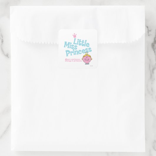 Eens een prinses vierkante sticker (Tas)