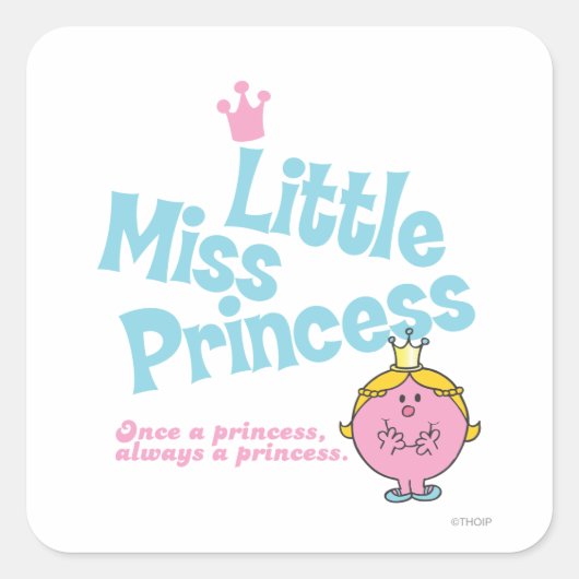 Eens een prinses vierkante sticker (Voorkant)