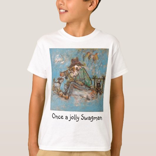 Eens een vrolijke swagman t-shirt (Voorkant)