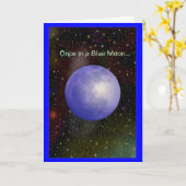 Eens in een Blauw Wenskaart van de Maan Kaart (Gele Bloem)