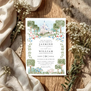 Eens in een droom Elegante QR-code Trouwen Kaart