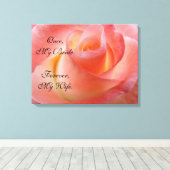 Eens mijn bruid voor altijd mijn vrouw canvas kuns afdruk (Insitu (Houten vloer))