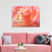 Eens mijn bruid voor altijd mijn vrouw canvas kuns afdruk (Insitu (Woonkamer))