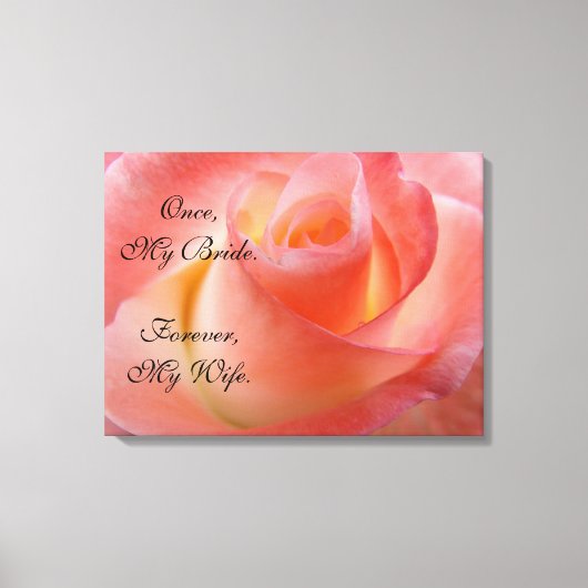 Eens mijn bruid voor altijd mijn vrouw canvas kuns afdruk (Voorkant)