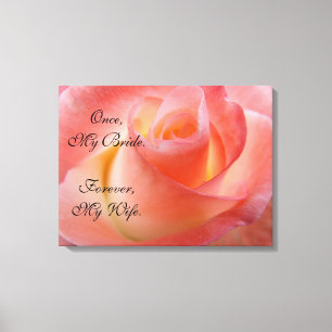 Eens mijn bruid voor altijd mijn vrouw canvas kuns afdruk